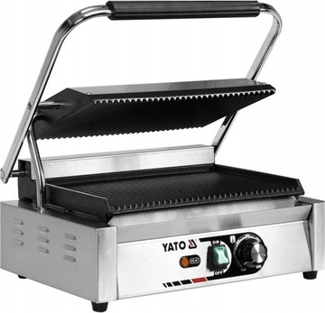 GRILL ELEKTRYCZNY KONTAKTOWY PANINI RYFLOWANY 345