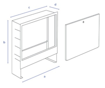 ШКАФ СКРЫТОГО МОНТАЖА ДЛЯ РАСПРЕДЕЛИТЕЛЕЙ 7–8 ЦЕПЕЙ