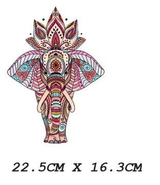 ТЕРМОНАКЛЕЙКА НАНЕСЕНИЕ УТЮГОМ слон H-34