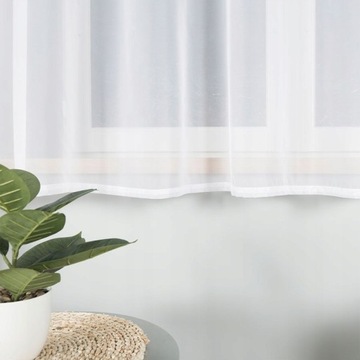 ГОТОВАЯ ШТОРА ИЗ ГЛАДКОГО БЕЛОГО VOICE 160Х400 С люверсами