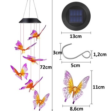 БАБОЧКИ СОЛНЕЧНАЯ САДОВАЯ ЛАМПА СВЕТОДИОДНЫЕ УКРАШЕНИЯ ГИРЛАНДЫ СОЛНЕЧНЫЕ ЛАМПЫ БАБОЧКИ