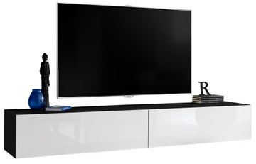 RTV Szafka do salonu wisząca 200cm komory połysk