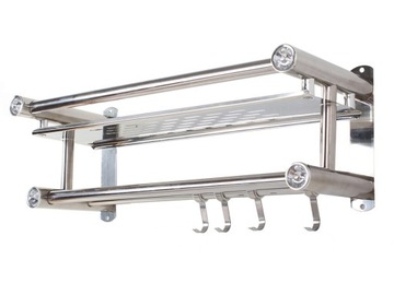 Półka 39cm chrom aluminium łazienkowa kuchenna koł