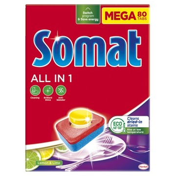 Somat tabletki do zmywarki mega 80 tabletek Allin1