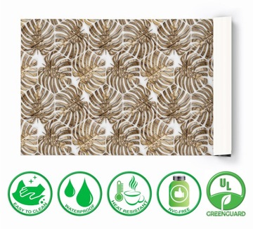 Защитный коврик 120х60 для письменного стола Monstera Wooden