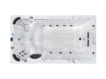 Swimspa wanna z hydromasażem jacuzzi ogrodowe swim spa 400×230×131cm Thor