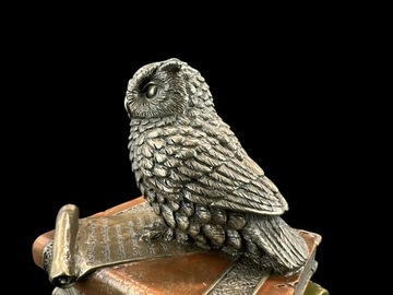 скульптура-статуэтка SMALL BOX OWL ON BOOKS VERONESE (WU75509A4)