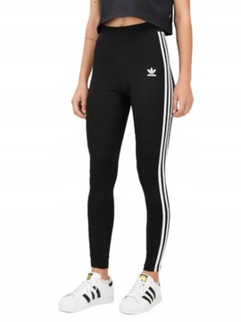 Adidas Originals Legginsy Czarne 3 Stripes Tight r. 30 xxxs