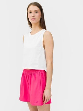 Koszulka bez rękawów 4F crop top oversize, top z bawełny S