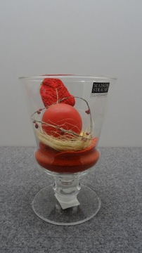 Рождественский подсвечник в виде большого стеклянного кубка MAISON STRAUSS