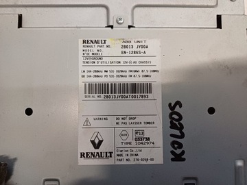 RENAULT KOLEOS 1 I 07- TUNER AUTORÁDIO 28013-JY00A