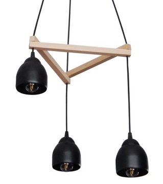 LAMPA WISZĄCA SUFITOWA 022-3 LED DREWN ŁEZKA LOFT