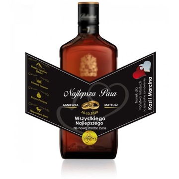 PREZENT NA ŚLUB, ślubna etykieta NA WHISKY BALLANT