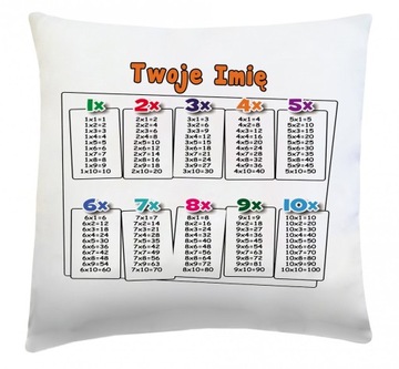 Poduszka matematyczna z Twoim imieniem 40x40