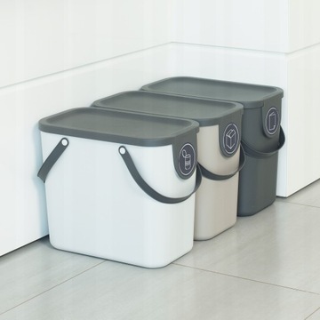 Контейнер для сортировки мусора Rotho, 25 л, зеленый