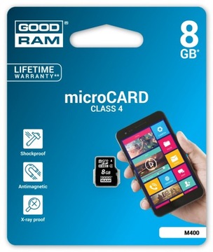 8 GB GOODRAM karta micro SDHC 8GB microSD SD CARD