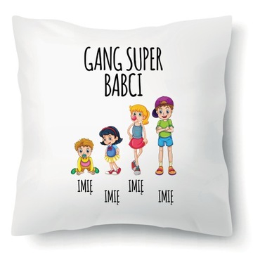 PODUSZKA 40x40 Prezent Dzień Babci GANG BABCI