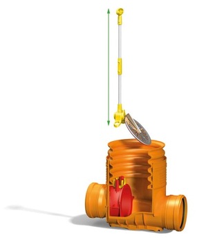 Цоколь с ливневой задвижкой для стояка ø 315