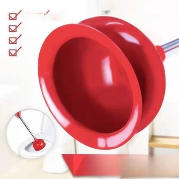 TŁOK SSĄCY DO CZYSZCZENIA MUSZUŁKI TOALETOWEJ CZERWONY UCHWYT NARZĘDZIA DO ODPROWADZANIA ŻYWICA