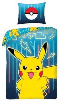 POŚCIEL140x200 DLA DZIECI PIKACHU POKEMON 2 STRONY