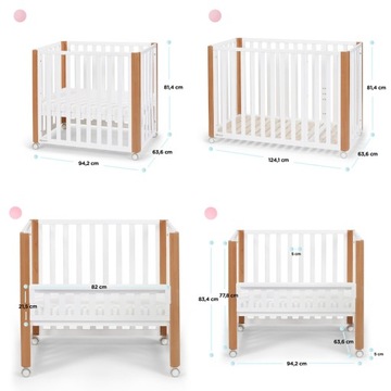 Деревянная растущая детская кроватка Kinderkraft.