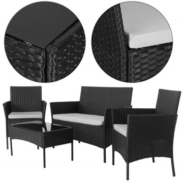 КОМПЛЕКТ САДОВОЙ МЕБЕЛИ ДИВАН СТОЛ РОТАНГОВЫЕ СТУЛЬЯ КОМПЛЕКТ МЕБЕЛИ ДЛЯ 5 ЧЕЛОВЕК