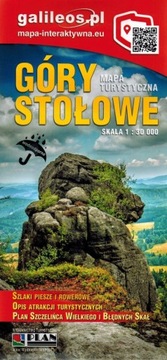 GÓRY STOŁOWE 1:30 000 MAPA LAMINOWANA TURYSTYCZNA 2024 GALILEOS