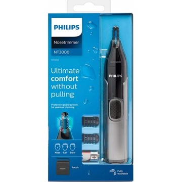 PHILIPS NT3650/16 ТРИМЕР ДЛЯ НОСА, БРОВЕЙ + НАДЕЖНЫЙ ЧЕХОЛ