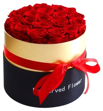 FLOWER BOX XXXL 19 PIĘKNYCH RÓŻ - PREZENT DLA NIEJ