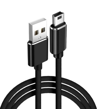 Kabel Mini USB 2.0 kompatybilny z GPS, kamerą samochodową, kamerą, kontrolerem PS3 1M