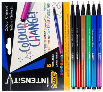 CIENKOPISY ZMIENIAJĄCE KOLOR 6 SZTUK BIC-1392