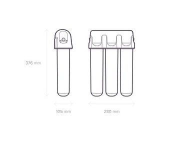 Кухонный фильтр обратного осмоса без бака Аквафор РО-312С Про