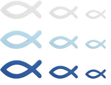 DEKORACJA STOŁU NA KOMUNIĘ CHRZEST BIERZMOWANIE RYBA