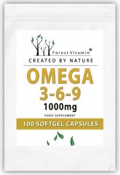 OMEGA 3-6-9 MÓZG SERCE 100 kaps OLEJ LINOLOWY 369 EPA DHA ODPORNOŚĆ MOCNA