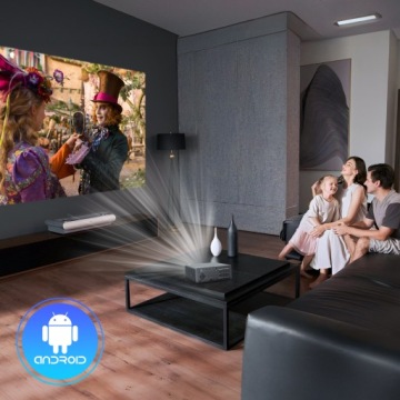 ПРОЕКТОР ANDROID TV WIFI FULL HD ПОРТАТИВНАЯ УМНАЯ ДИНАМИКА НА ЛЕТО