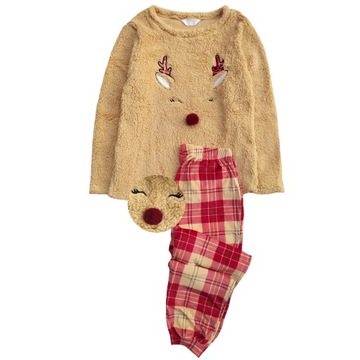 świąteczna ciepła piżama polarowa RENIFER ŚWIĘTA 40 42 M prezent