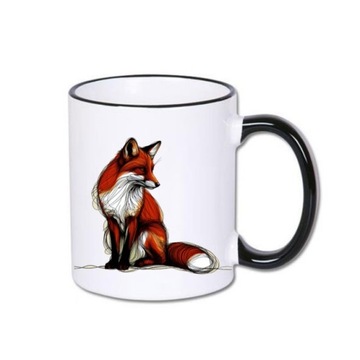 Kubek prezent lis lisek grafika rysunek fox