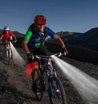 СИЛИКОНОВЫЕ ВЕЛОСИПЕДНЫЕ ФОНАРИ ПЕРЕДНИЕ ЗАДНИЕ 2 ШТ.