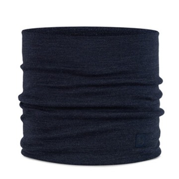 Buff komin zimowy ciepły wełna merino heavyweight indigo niebieski