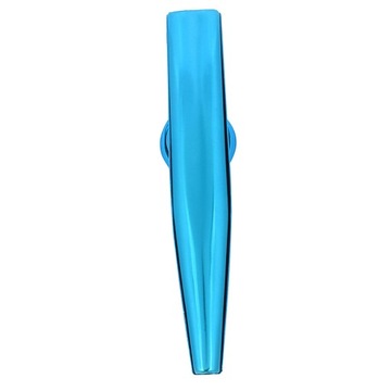 прочный металлический музыкальный инструмент с флейтой казу и ртом (синий)