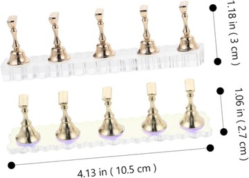 2 комплекта вставных подставок для ногтей DIY Хрустальный держатель для ногтей