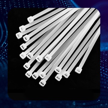 ОЧЕНЬ ПРОЧНЫЕ ЗАЖИМЫ 2,6х200мм 100 ШТ белые КАБЕЛЬНЫЕ СВЯЗКИ