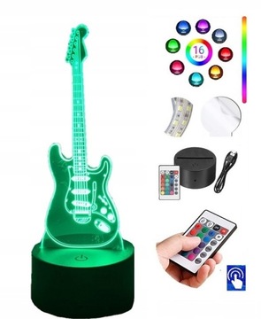 Lampka Nocna Gitara Instrument Muzyka PLEXIDO LED