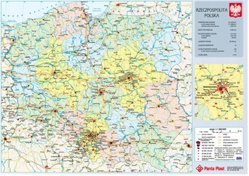 PODKŁAD DWUSTRONNY Z MAPĄ POLSKI