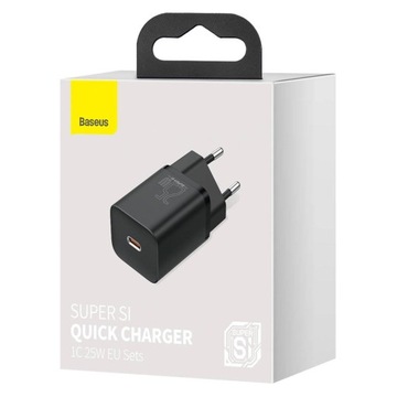 Настенное зарядное устройство Baseus Super Si USB-C 25 Вт QC PD