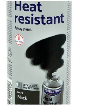 FARBA SPRAY ŻAROODPORNA 800°C TŁUMIKÓW CZARNA MAT