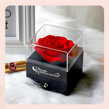 Подарок на День святого Валентина: Вечная роза в стеклянном колье для цветочной женщины