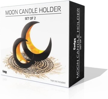 Подсвечники из черного золота, набор из 2 штук, 15см и 21см.