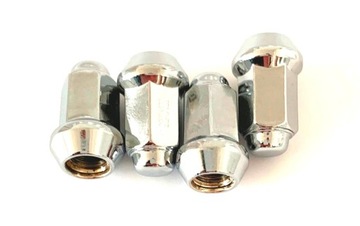 NAKRĘTKI KÓŁ M10x1,25 ATV CHROM STOŻKOWE KULISTE