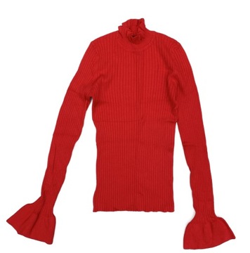 Sweter Golf Gina Tricot M 38 Czerwony Prążkowany
